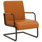 vidaXL Silla voladiza cuero sintético marrón vidaXL Silla voladiza cuero sintético marrón