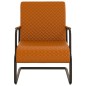 vidaXL Silla voladiza cuero sintético marrón vidaXL Silla voladiza cuero sintético marrón