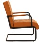 vidaXL Silla voladiza cuero sintético marrón vidaXL Silla voladiza cuero sintético marrón