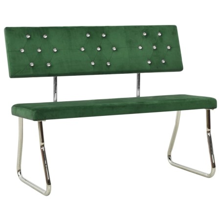 vidaXL Banco de terciopelo verde oscuro 110 cm