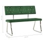 vidaXL Banco de terciopelo verde oscuro 110 cm vidaXL Banco de terciopelo verde oscuro 110 cm