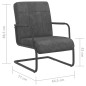vidaXL Silla voladiza de terciopelo gris oscuro vidaXL Silla voladiza de terciopelo gris oscuro