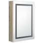 vidaXL Armario de baño con espejo y LED blanco y roble 50x13x70 cm vidaXL Armario de baño con espejo y LED blanco y roble 50x13x70 cm