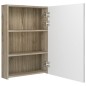vidaXL Armario de baño con espejo y LED blanco y roble 50x13x70 cm vidaXL Armario de baño con espejo y LED blanco y roble 50x13x70 cm