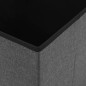 vidaXL Taburetes almacenaje plegables 2 uds lino sintético gris oscuro vidaXL Taburetes almacenaje plegables 2 uds lino sintético gris oscuro