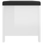 vidaXL Caja de almacenamiento y cojín madera ingeniería blanco brillo vidaXL Caja de almacenamiento y cojín madera ingeniería blanco brillo