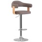 vidaXL Taburetes de bar 2 unidades gris taupe madera curvada y tela vidaXL Taburetes de bar 2 unidades gris taupe madera curvada y tela