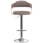 vidaXL Taburetes de bar 2 unidades gris taupe madera curvada y tela vidaXL Taburetes de bar 2 unidades gris taupe madera curvada y tela