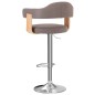 vidaXL Taburetes de bar 2 unidades gris taupe madera curvada y tela vidaXL Taburetes de bar 2 unidades gris taupe madera curvada y tela