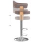 vidaXL Taburetes de bar 2 unidades gris taupe madera curvada y tela vidaXL Taburetes de bar 2 unidades gris taupe madera curvada y tela