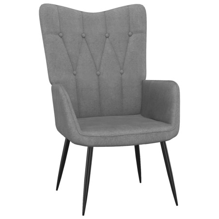 vidaXL Silla de relajación de tela gris oscuro