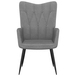 vidaXL Silla de relajación de tela gris oscuro