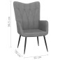 vidaXL Silla de relajación de tela gris oscuro vidaXL Silla de relajación de tela gris oscuro