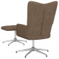 vidaXL Silla de relajación con reposapiés tela gris taupe vidaXL Silla de relajación con reposapiés tela gris taupe