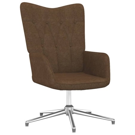 vidaXL Silla de relajación de tela marrón