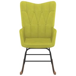 vidaXL Silla mecedora de tela verde