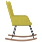 vidaXL Silla mecedora de tela verde