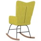vidaXL Silla mecedora de tela verde