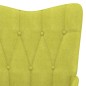 vidaXL Silla mecedora de tela verde