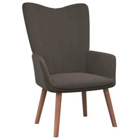 vidaXL Sillón de relax de terciopelo gris oscuro