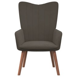 vidaXL Sillón de relax de terciopelo gris oscuro