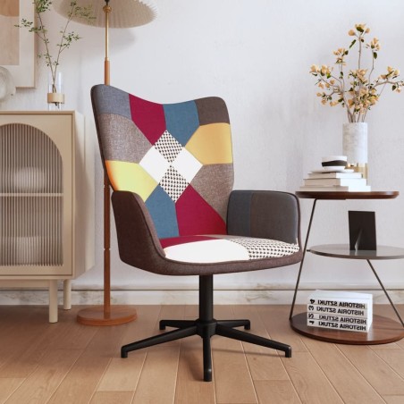 vidaXL Silla de relajación de tela patchwork