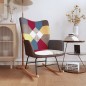 vidaXL Silla mecedora de tela Patchwork vidaXL Silla mecedora de tela Patchwork