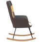 vidaXL Silla mecedora de tela Patchwork vidaXL Silla mecedora de tela Patchwork