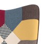 vidaXL Silla mecedora de tela Patchwork vidaXL Silla mecedora de tela Patchwork