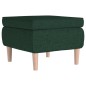 vidaXL Taburete con patas de madera tapizado tela verde oscuro vidaXL Taburete con patas de madera tapizado tela verde oscuro
