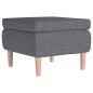 vidaXL Taburete con patas de madera tapizado tejido gris claro vidaXL Taburete con patas de madera tapizado tejido gris claro