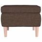 vidaXL Taburete con patas de madera tapizado tejido marrón vidaXL Taburete con patas de madera tapizado tejido marrón