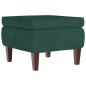 vidaXL Taburete con patas de madera terciopelo verde oscuro vidaXL Taburete con patas de madera terciopelo verde oscuro