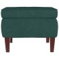 vidaXL Taburete con patas de madera terciopelo verde oscuro vidaXL Taburete con patas de madera terciopelo verde oscuro