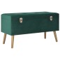 vidaXL Banco con compartimento de terciopelo verde 80 cm vidaXL Banco con compartimento de terciopelo verde 80 cm