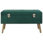 vidaXL Banco con compartimento de terciopelo verde 80 cm vidaXL Banco con compartimento de terciopelo verde 80 cm