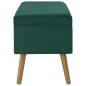 vidaXL Banco con compartimento de terciopelo verde 80 cm vidaXL Banco con compartimento de terciopelo verde 80 cm