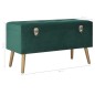 vidaXL Banco con compartimento de terciopelo verde 80 cm vidaXL Banco con compartimento de terciopelo verde 80 cm