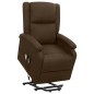 vidaXL Silla de masaje elevable de tela marrón oscuro vidaXL Silla de masaje elevable de tela marrón oscuro