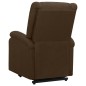 vidaXL Silla de masaje elevable de tela marrón oscuro vidaXL Silla de masaje elevable de tela marrón oscuro