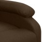 vidaXL Silla de masaje elevable de tela marrón oscuro vidaXL Silla de masaje elevable de tela marrón oscuro