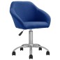 vidaXL Sillas de comedor giratorias 2 unidades tela azul vidaXL Sillas de comedor giratorias 2 unidades tela azul