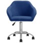 vidaXL Sillas de comedor giratorias 2 unidades tela azul vidaXL Sillas de comedor giratorias 2 unidades tela azul