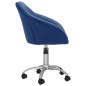 vidaXL Sillas de comedor giratorias 2 unidades tela azul vidaXL Sillas de comedor giratorias 2 unidades tela azul