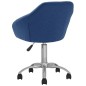 vidaXL Sillas de comedor giratorias 2 unidades tela azul vidaXL Sillas de comedor giratorias 2 unidades tela azul