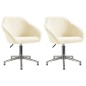 vidaXL Sillas de comedor giratorias 2 unidades tela crema vidaXL Sillas de comedor giratorias 2 unidades tela crema