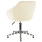 vidaXL Sillas de comedor giratorias 2 unidades tela crema vidaXL Sillas de comedor giratorias 2 unidades tela crema
