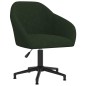 vidaXL Sillas de comedor giratorias 2 unidades terciopelo verde oscuro