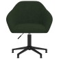 vidaXL Sillas de comedor giratorias 2 unidades terciopelo verde oscuro
