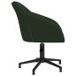 vidaXL Sillas de comedor giratorias 2 unidades terciopelo verde oscuro